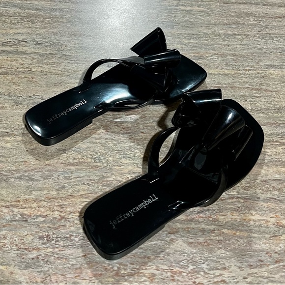 Jeffrey Campbell jelly thong sandals with bow - Picture 6 of 8
